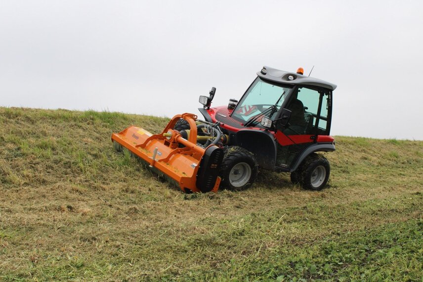  Green Park Groundcare's Terratrac in action for the maintenance of a dam.