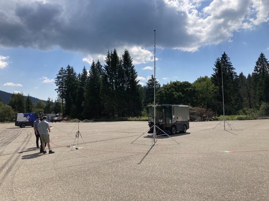 Noise level measurement at the test site in St. Blasien